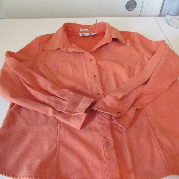 Vintage Joanna Petite peach collared top - Picture 5 of 11